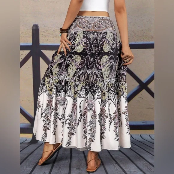 NWT ✨ Women's Boho Flowy Skirt - Picture 4 of 5